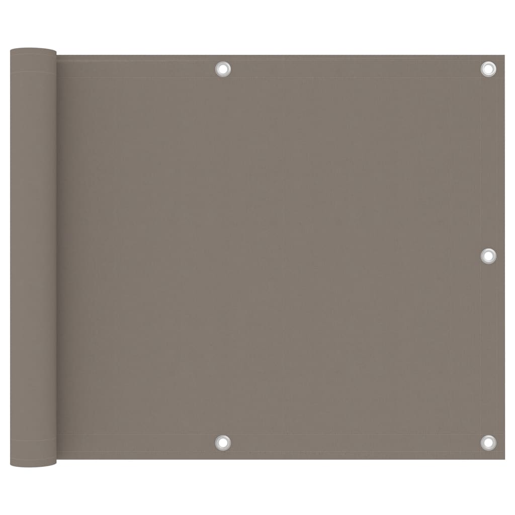 Vetonek Toldo para balcón de tela oxford gris taupe 75x500 cm