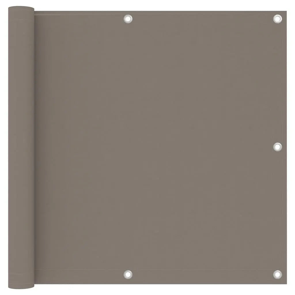 Toldo para balcón de tela oxford gris taupe 90x300 cm v7897 Vetonek
