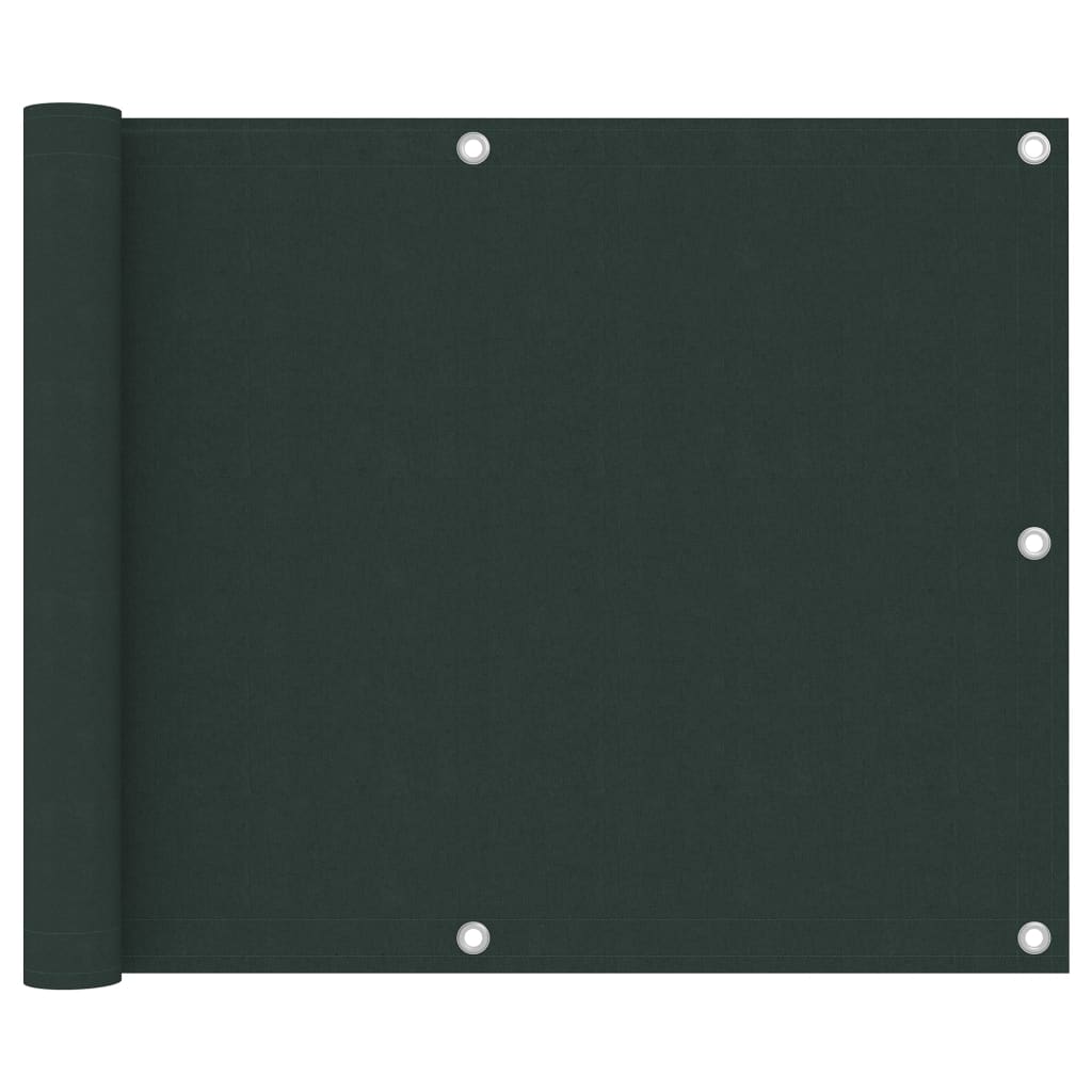 Vetonek Toldo para balcón tela oxford verde oscuro 75x500 cm