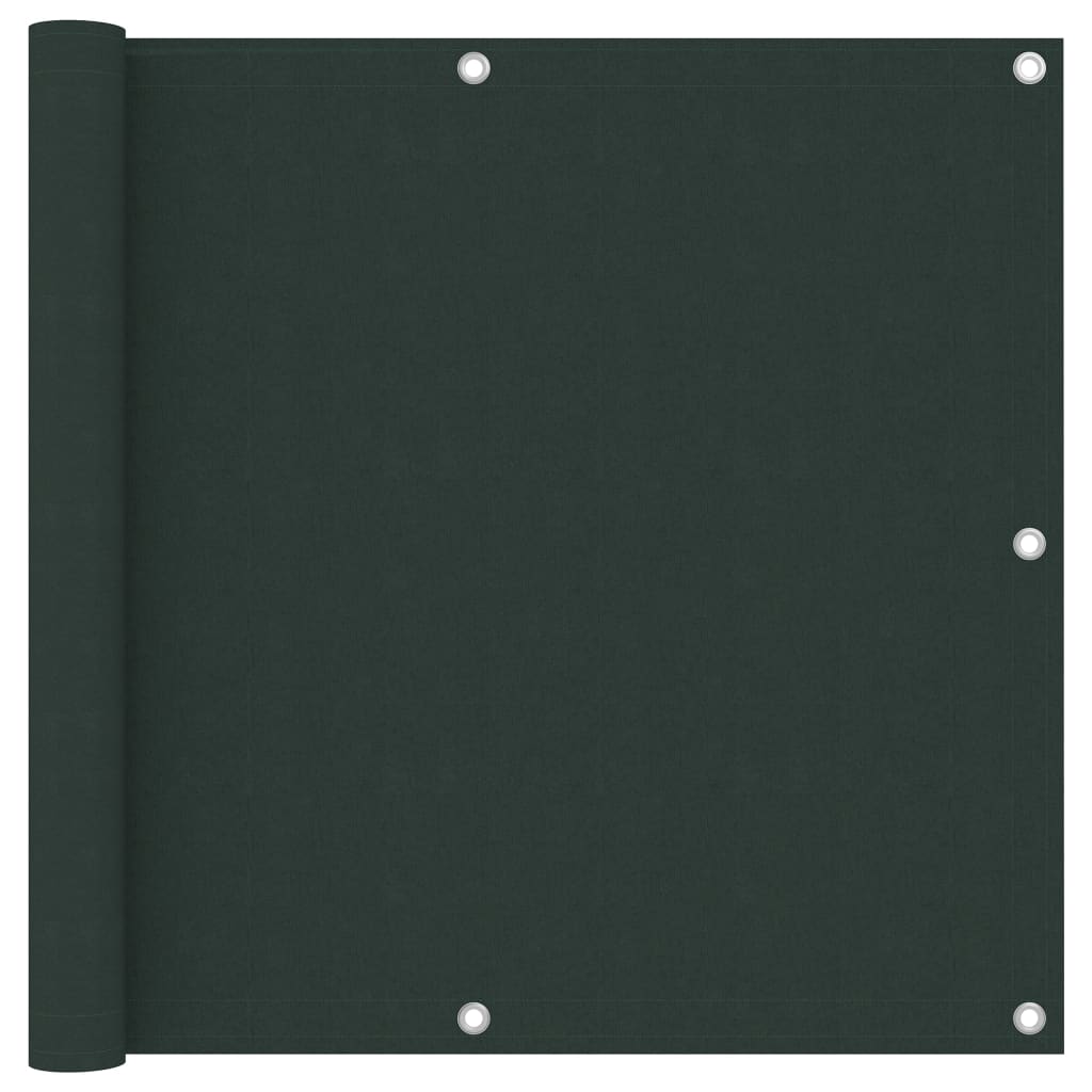 Vetonek Toldo para balcón tela oxford verde oscuro 90x600 cm