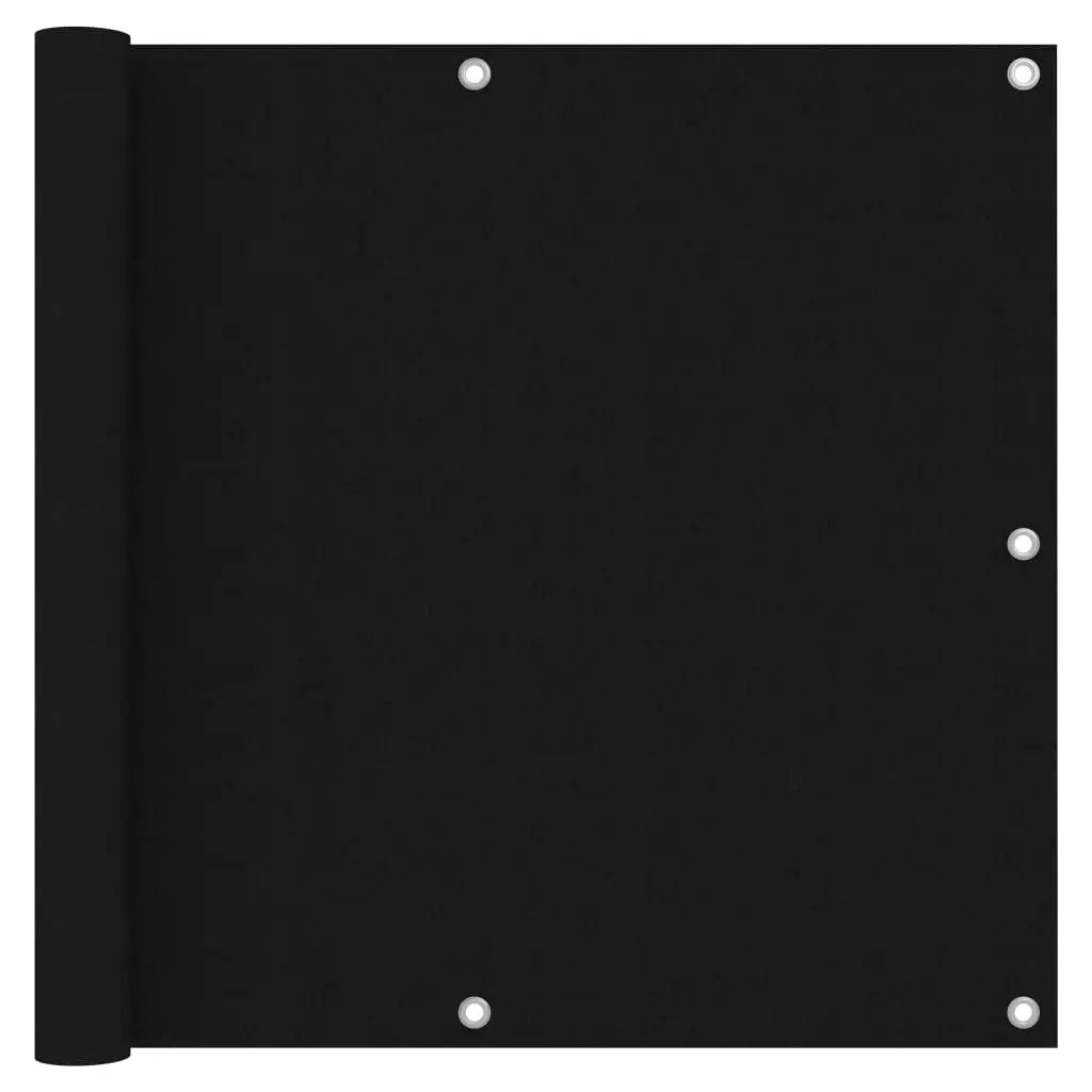 Toldo para balcón tela oxford negro 90x300 cm v8610 Vetonek