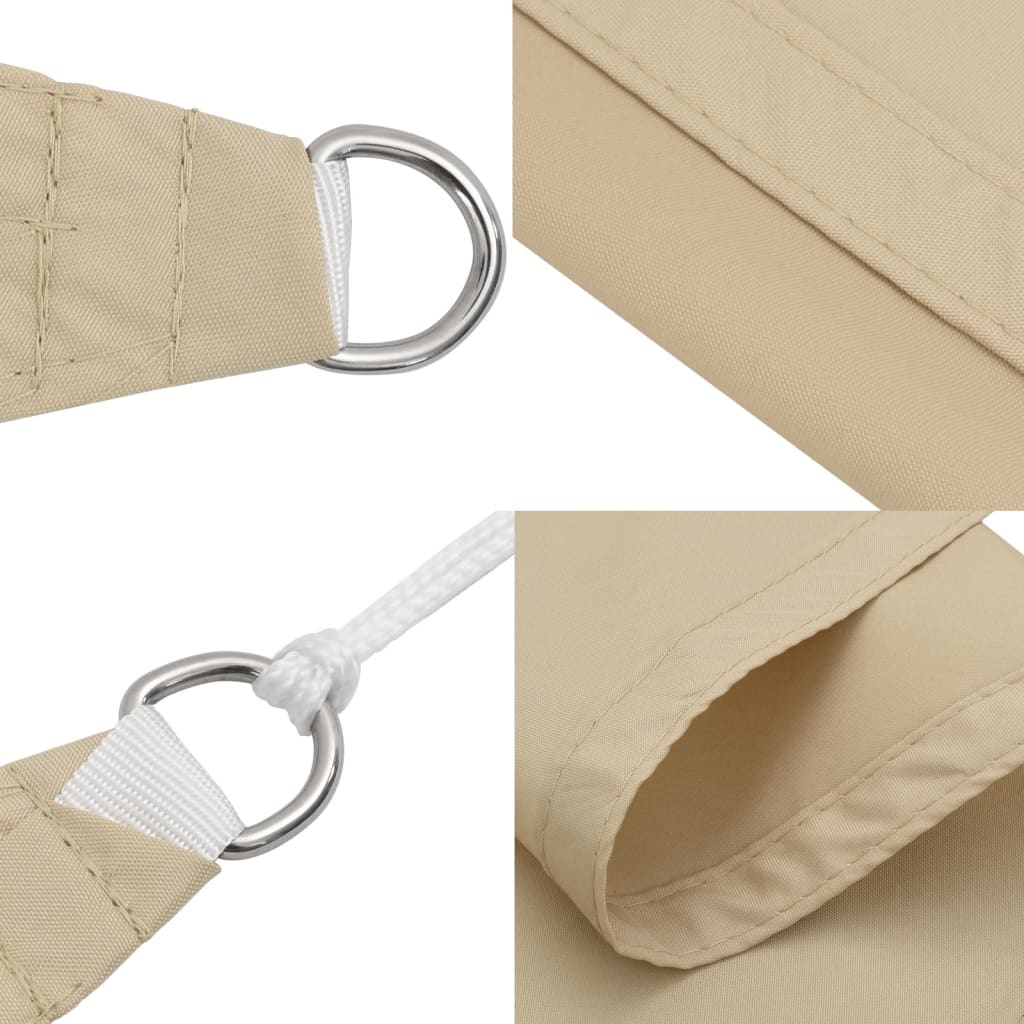 Rectangular sail awning oxford fabric beige 3x5 m