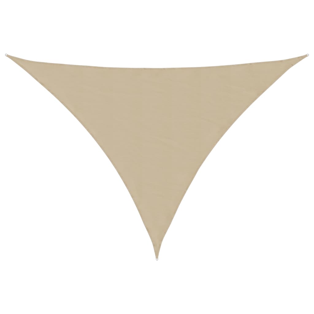 Toldo de vela triangular tela Oxford beige 3x4x4 m vidaXL