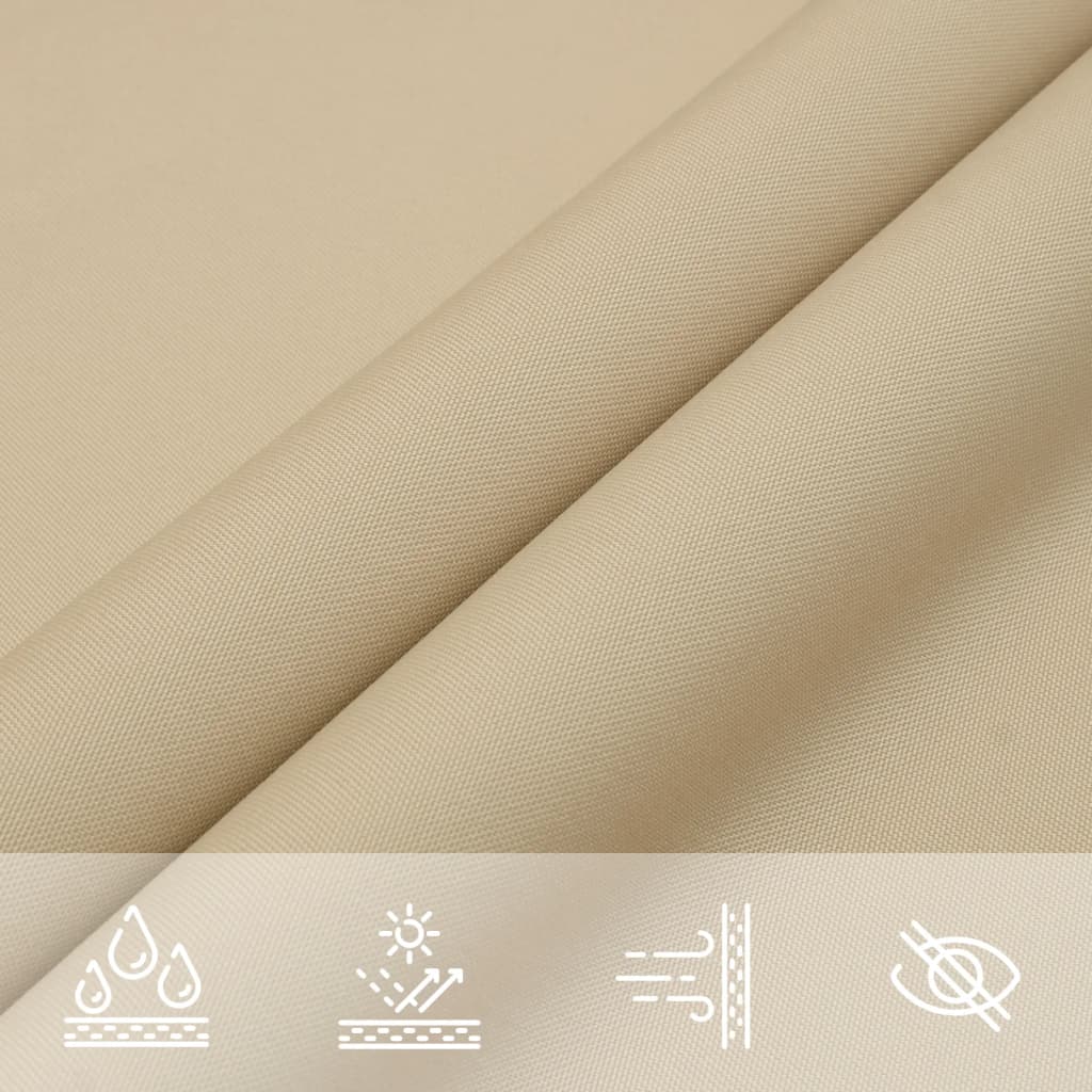 Toldo de vela triangular tela Oxford beige 4x4x4 m vidaXL