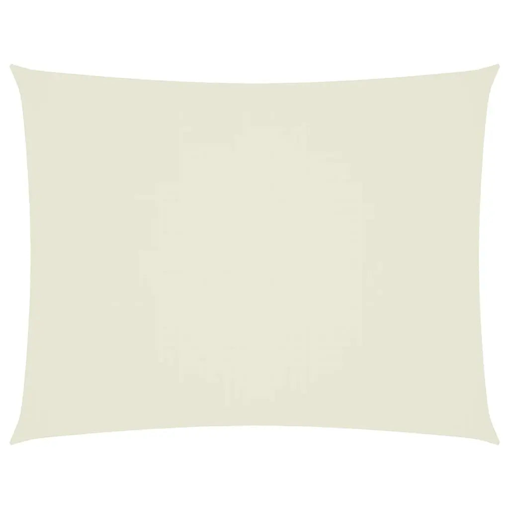 Vetonek Toldo de vela rectangular tela Oxford color crema 5x6 m