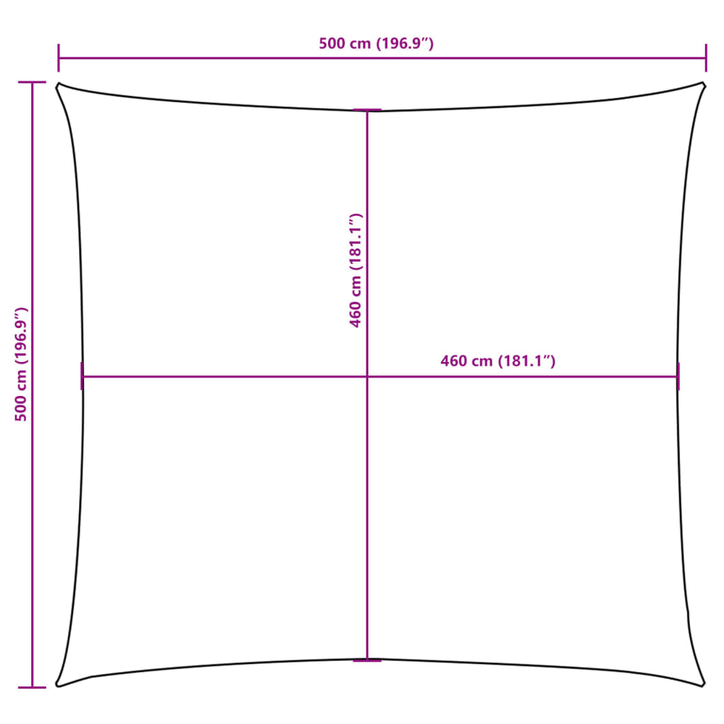 Squadra di candela quadrata Oxford Terracota 5x5 m