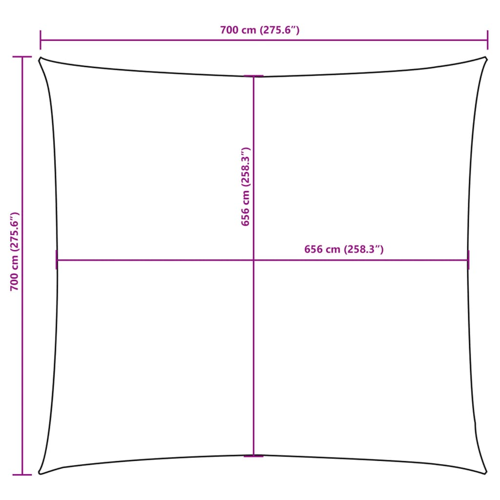 Squadle quadrata Oxford Terracota 7x7 m