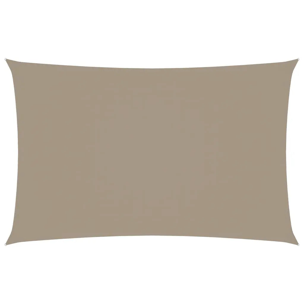 Vetonek Toldo de vela rectangular tela Oxford gris taupe 2x5 m