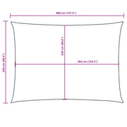 Toldo de vela rectangular tela Oxford azul 2,5x4 m V2839 Vetonek