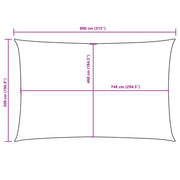 Toldo de vela rectangular tela Oxford azul 5x8 m V2976 Vetonek