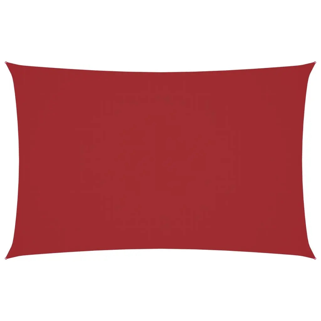 Toldo de vela rectangular tela Oxford rojo 2x5 m V3904 Vetonek