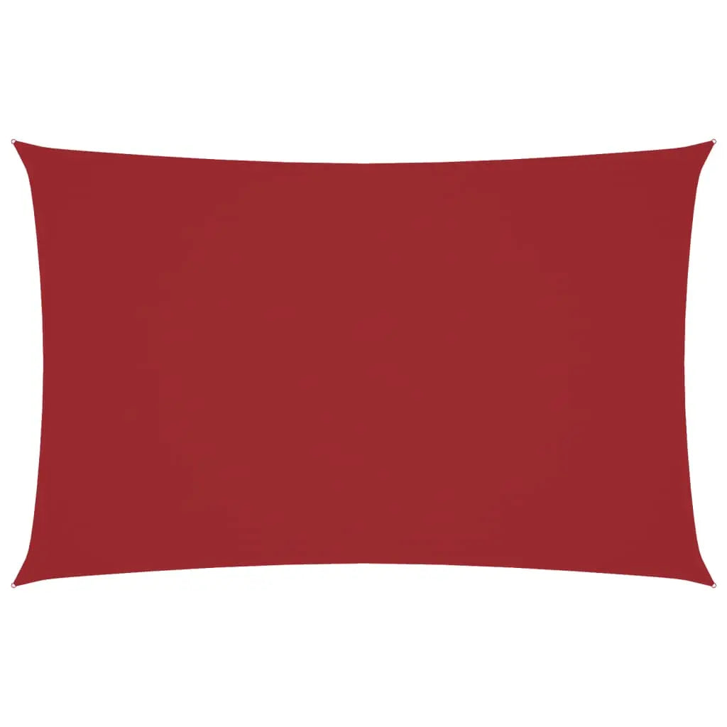 Toldo de vela retangular tecido Oxford vermelho 5x8 m V4079 Vetonek