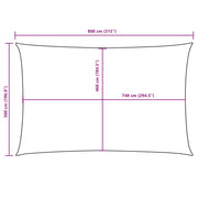 Toldo de vela retangular tecido Oxford vermelho 5x8 m V4079 Vetonek