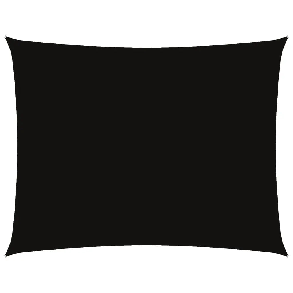 Toldo de vela rectangular de tela oxford negro 6x8 m V5199 Vetonek