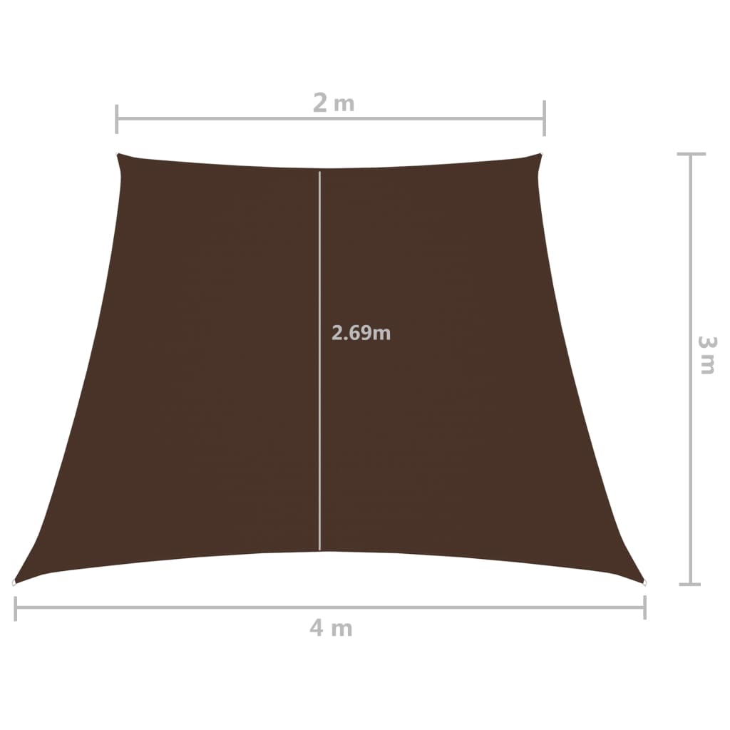 Trapezoidaler Markennennmarke Oxford Brown 2/4x3 m