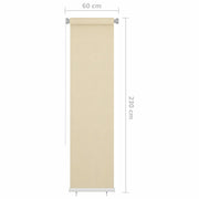 Persiana enrollable de exterior hdpe crema 60x230 cm v6356 - Vetonek