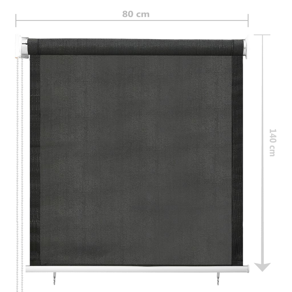 Persiana enrollable de exterior 80x140 cm gris antracita v6752 - Vetonek
