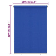 Persiana enrollable de jardín hdpe azul 160x230 cm v8749 - Vetonek