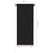 Persiana enrollable de exterior 60x140 cm negro v9609 - Vetonek
