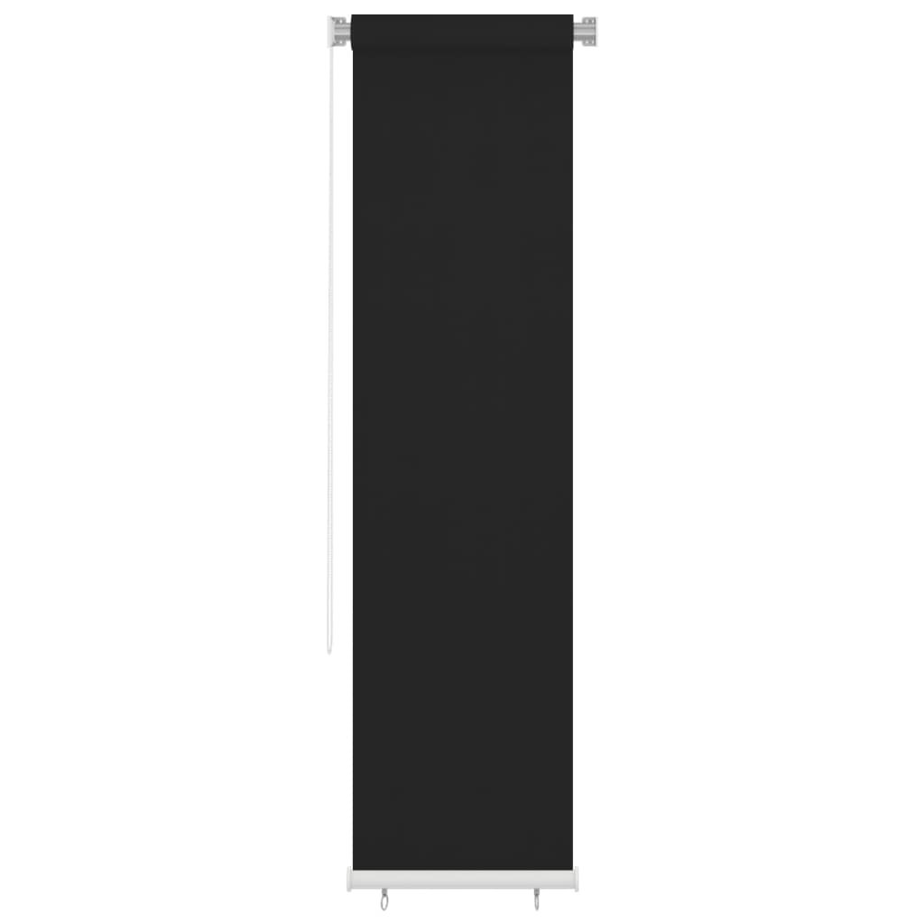 Vetonek Persiana enrollable de jardín HDPE negro 60x230 cm