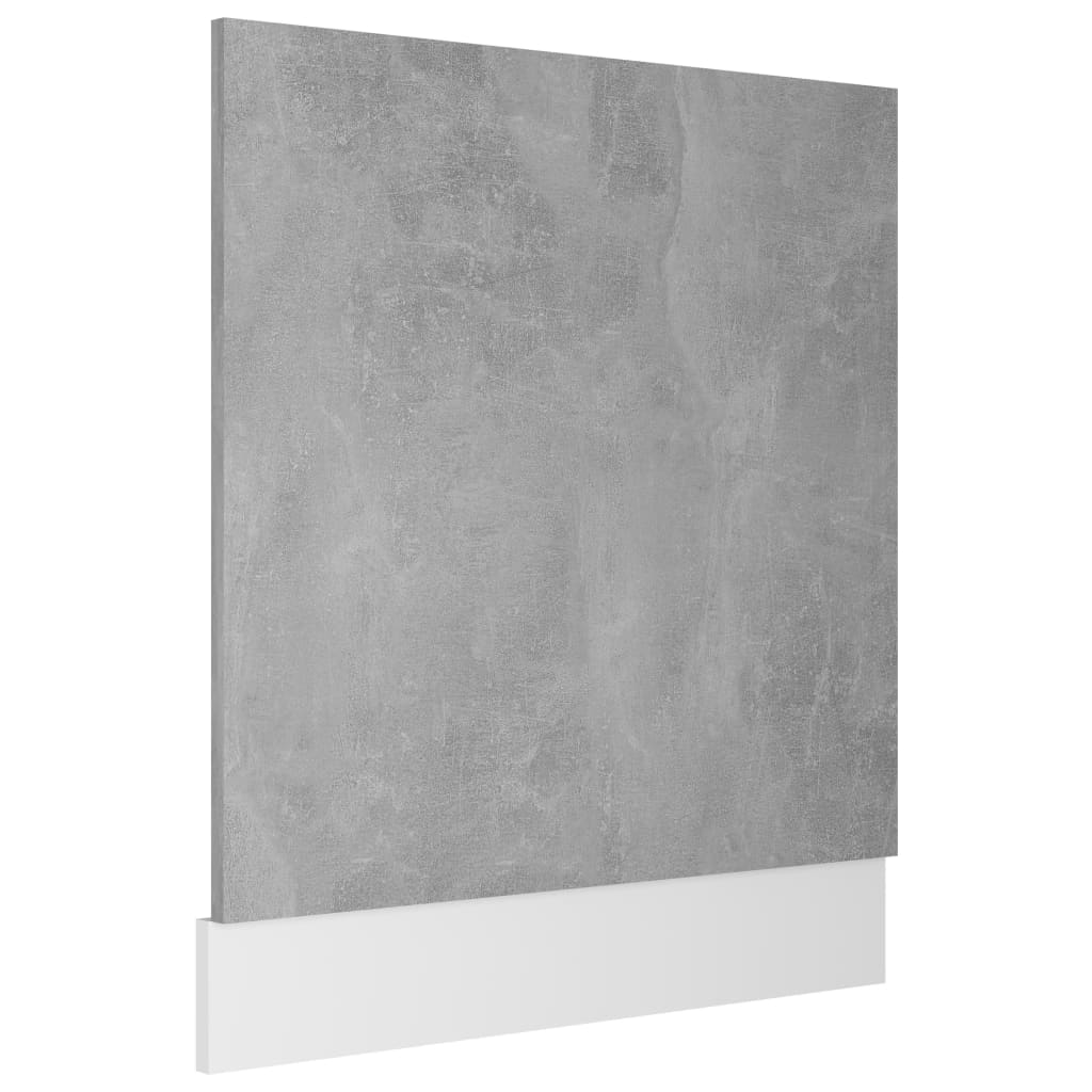 Panel para lavavajillas gris hormigón 59,5x3x67cm vidaXL