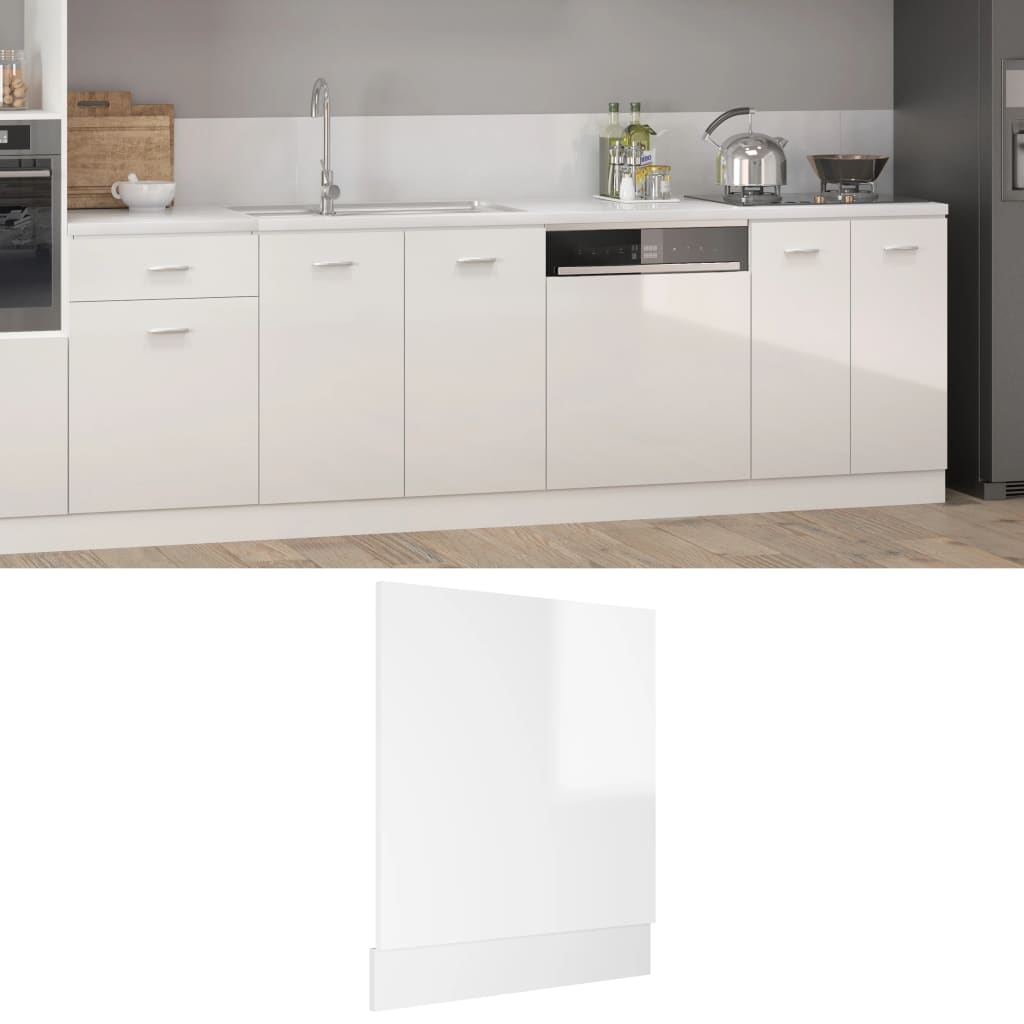 Vetonek Panel para lavavajillas contrachapada blanco brillo 59,5x3x67cm