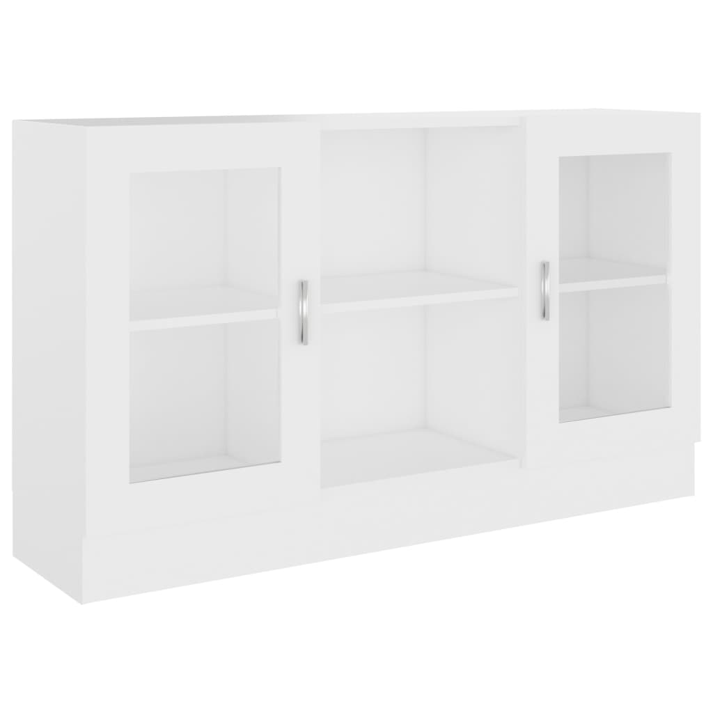 Vitrina de madera sintetizada Nexus blanca 120x30,5x70 cm vidaXL