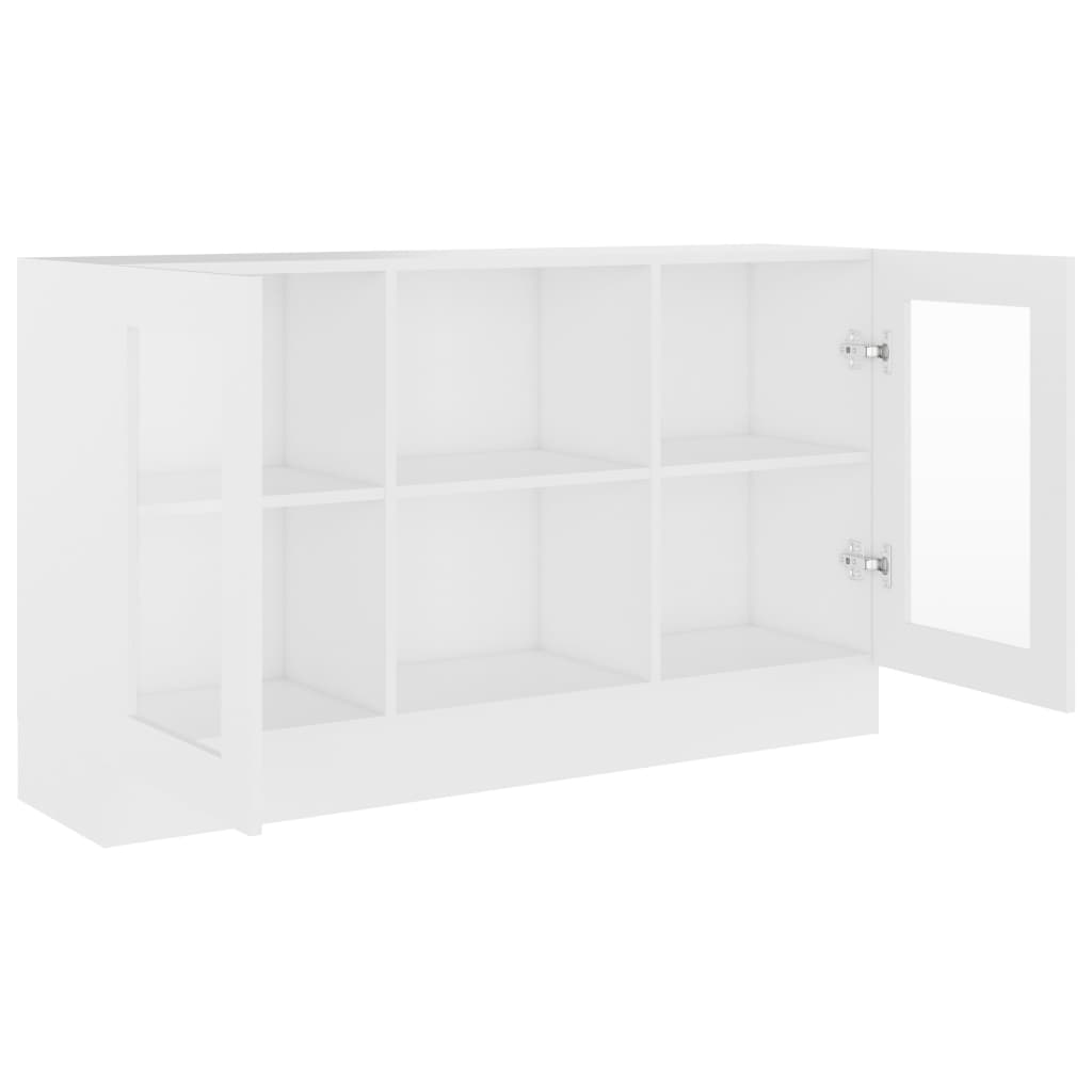 Vitrina de madera sintetizada Nexus blanca 120x30,5x70 cm vidaXL