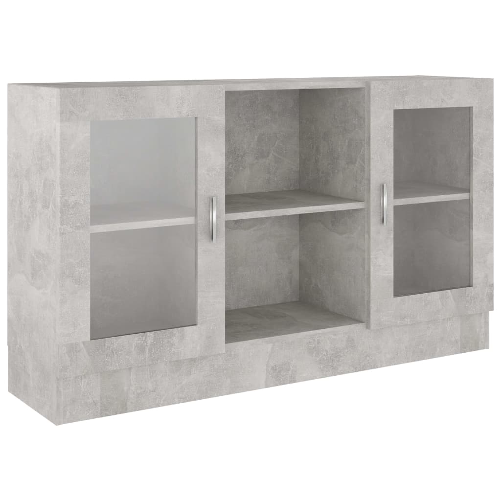 Engenharia cinza vitrine de madeira 120x30,5x70 cm