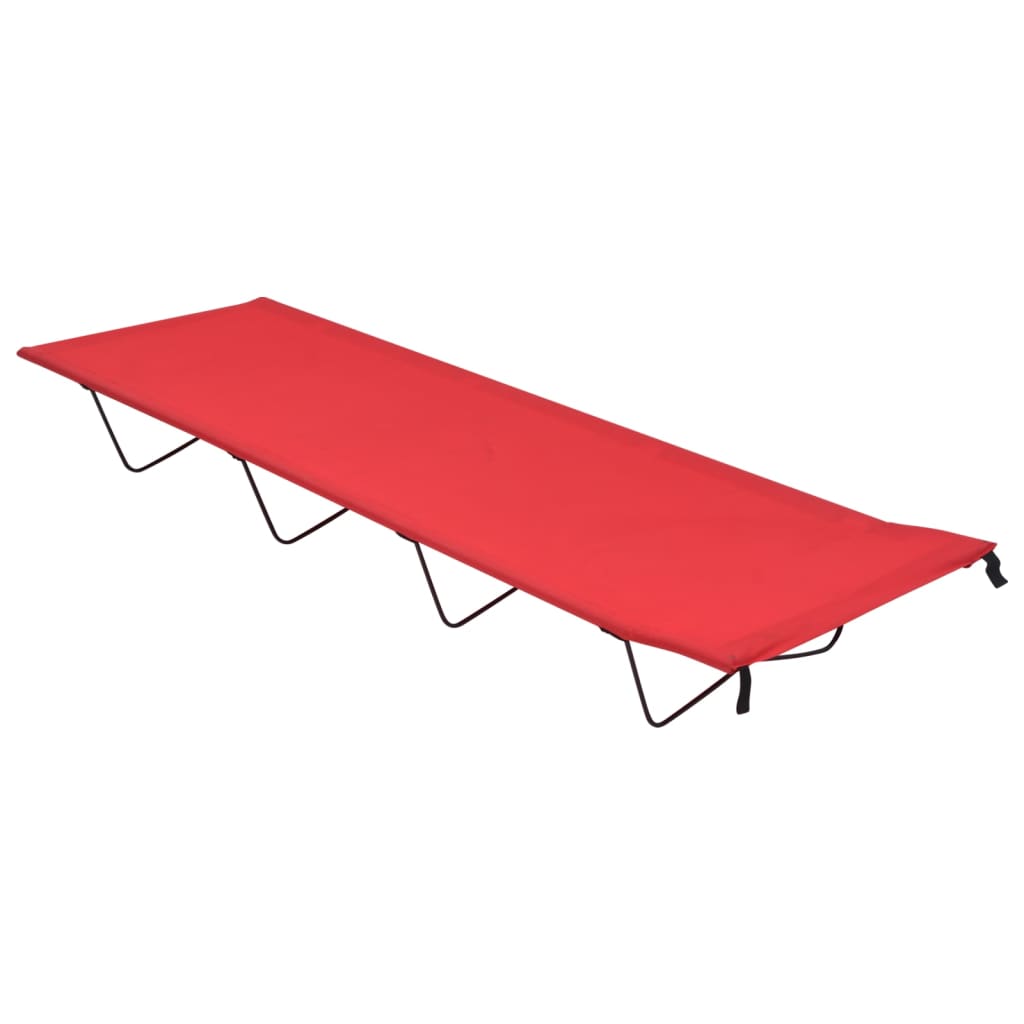 Camas de camping 2 uds tela Oxford y acero rojo 180x60x19 cm vidaXL