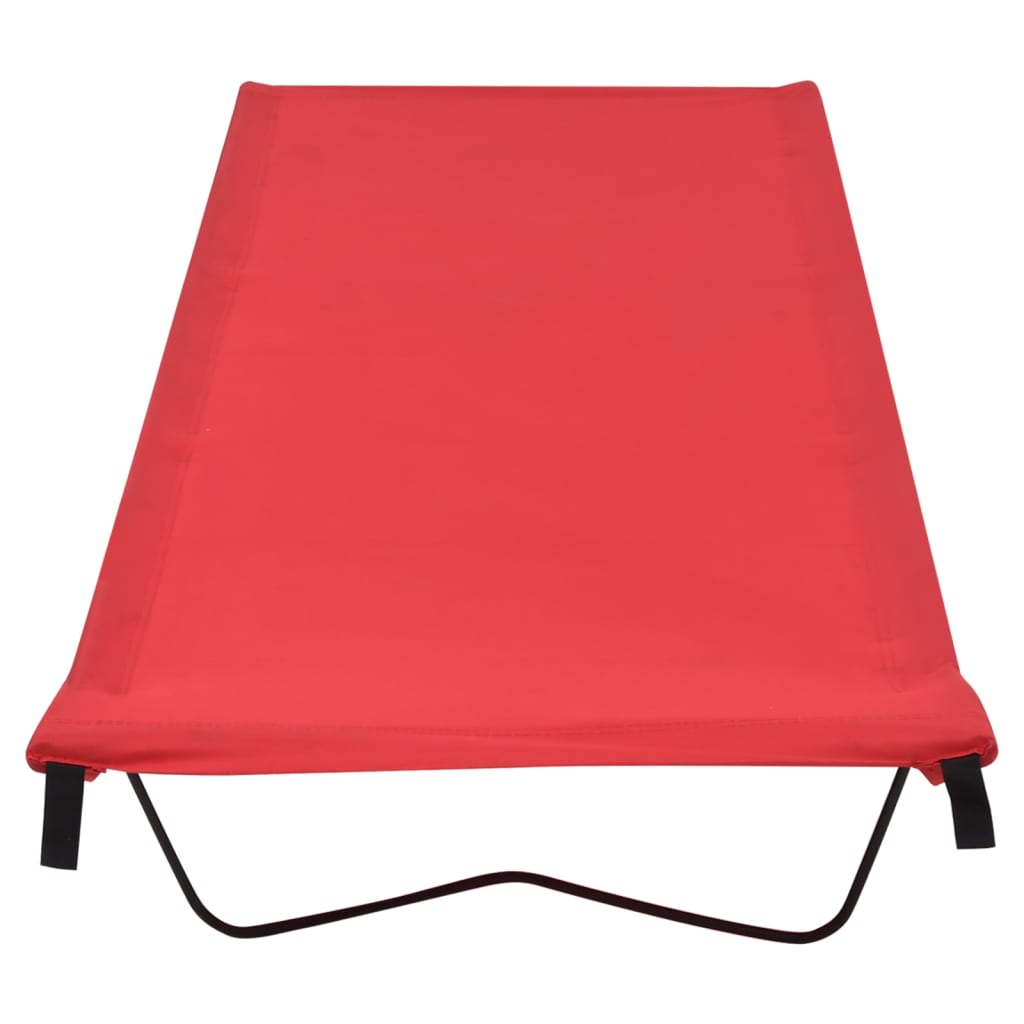 Camas de camping 2 uds tela Oxford y acero rojo 180x60x19 cm vidaXL