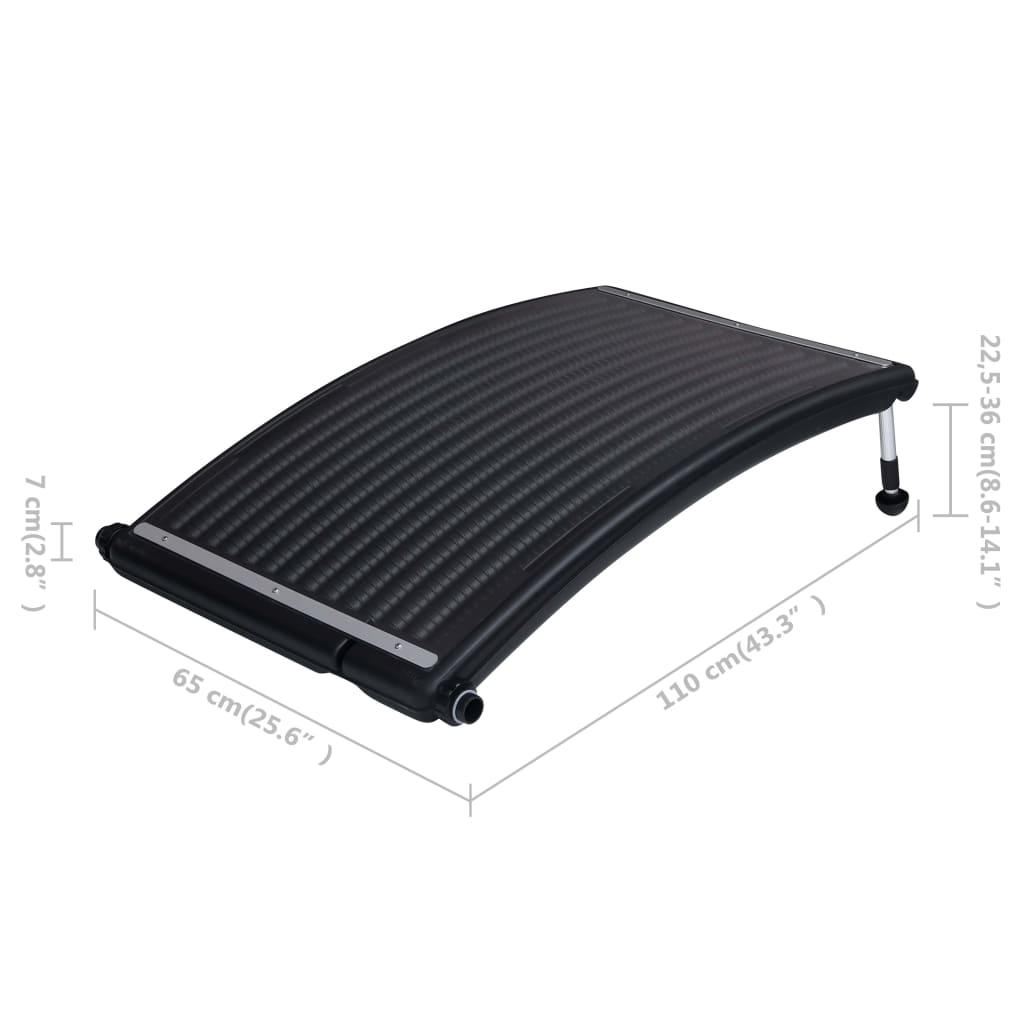 Panel calefactor solar para piscina curvada 110x65 cm vidaXL