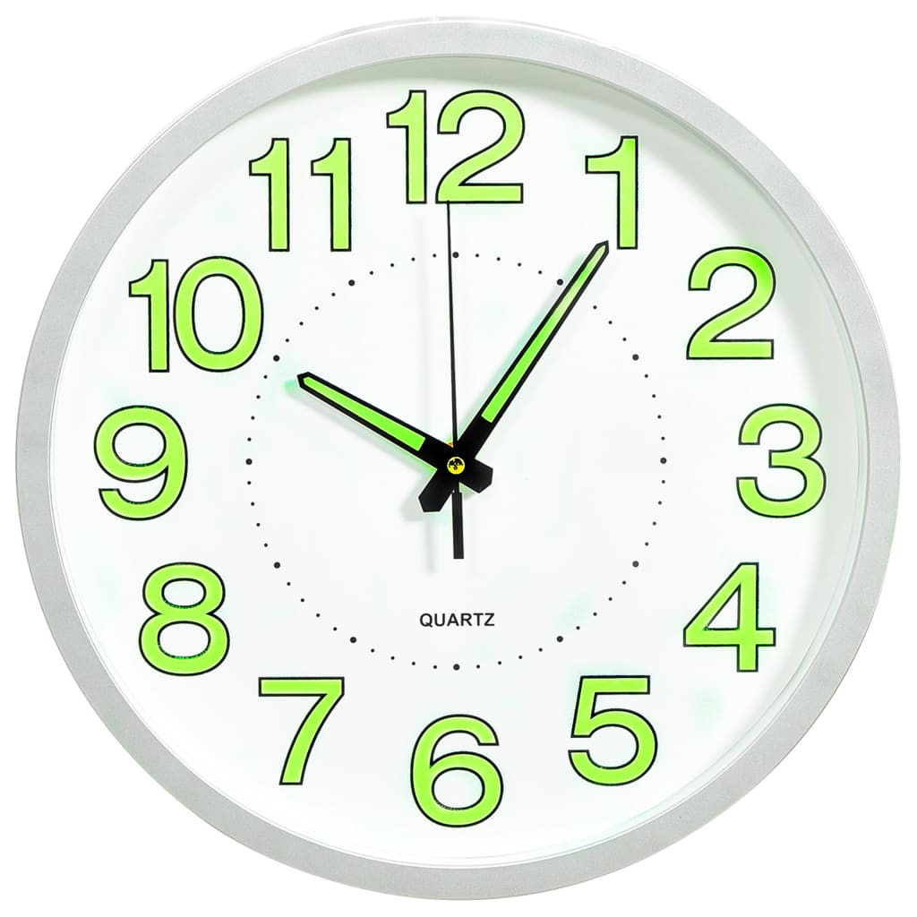 Vetonek Reloj de pared luminoso blanco 30 cm