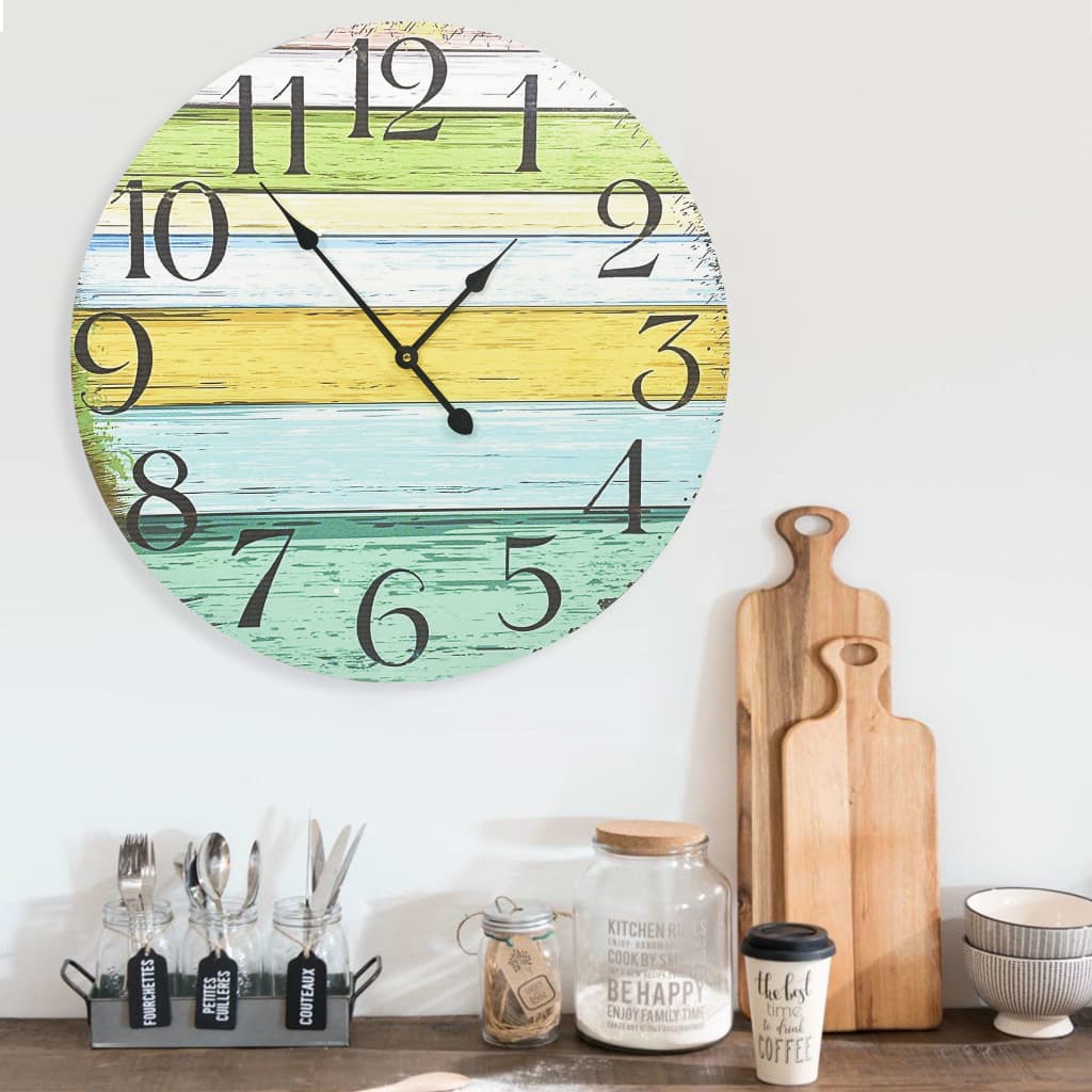 Vetonek Reloj de pared de MDF multicolor 60 cm