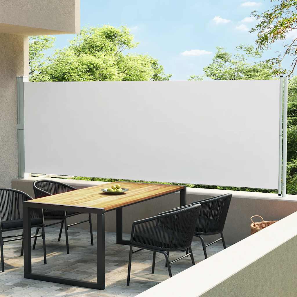 Vetonek Toldo lateral retráctil para patio crema 600x160 cm