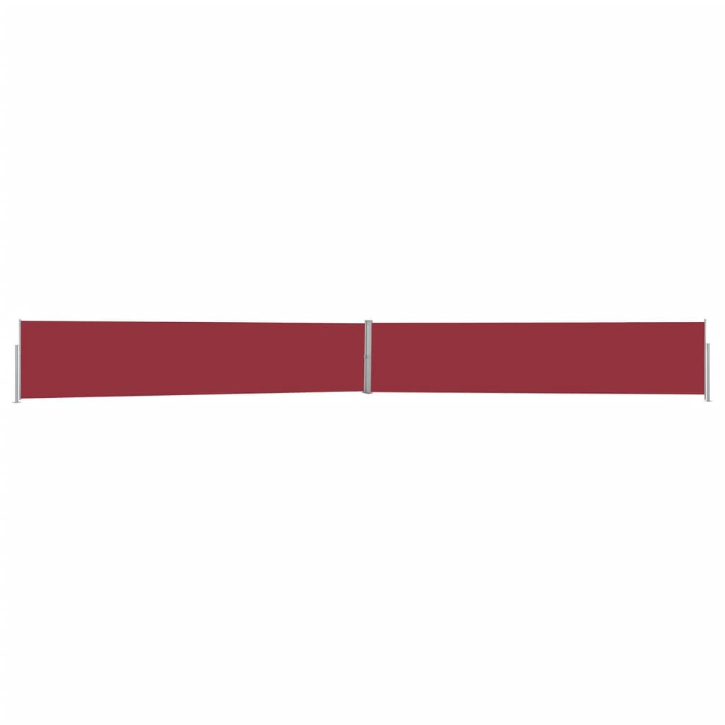 Vetonek Toldo lateral retráctil para patio rojo 140x1200 cm