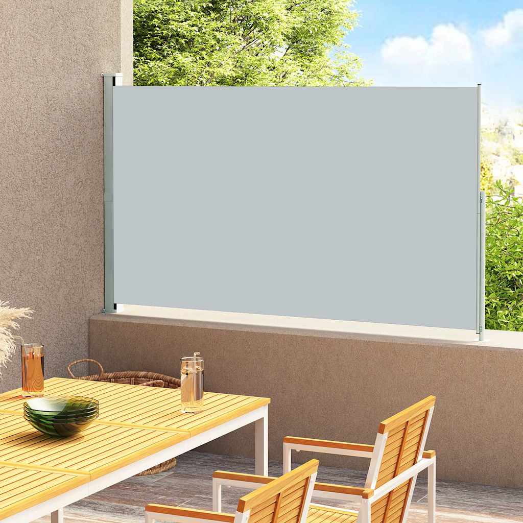 Vetonek Toldo lateral retráctil de jardín gris 180x300 cm