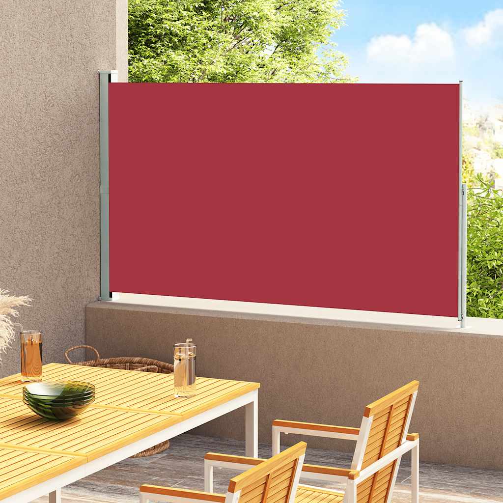 Vetonek Toldo lateral retráctil de jardín rojo 180x300 cm