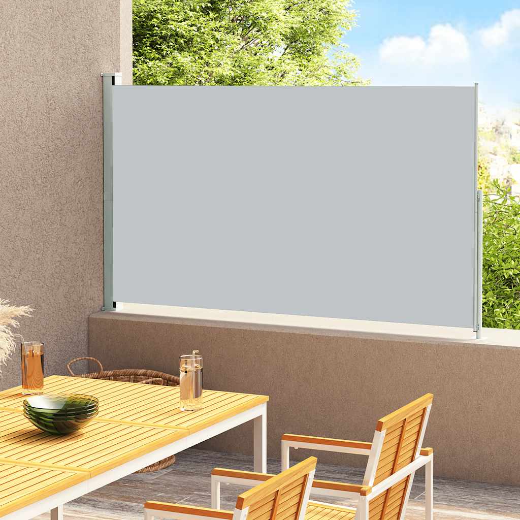 Vetonek Toldo lateral retráctil para patio gris 220x300 cm