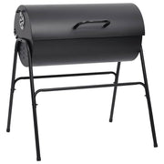 Parrilla barril 2 rejillas de cocción negro acero 80x95x90 cm v9622 Vetonek