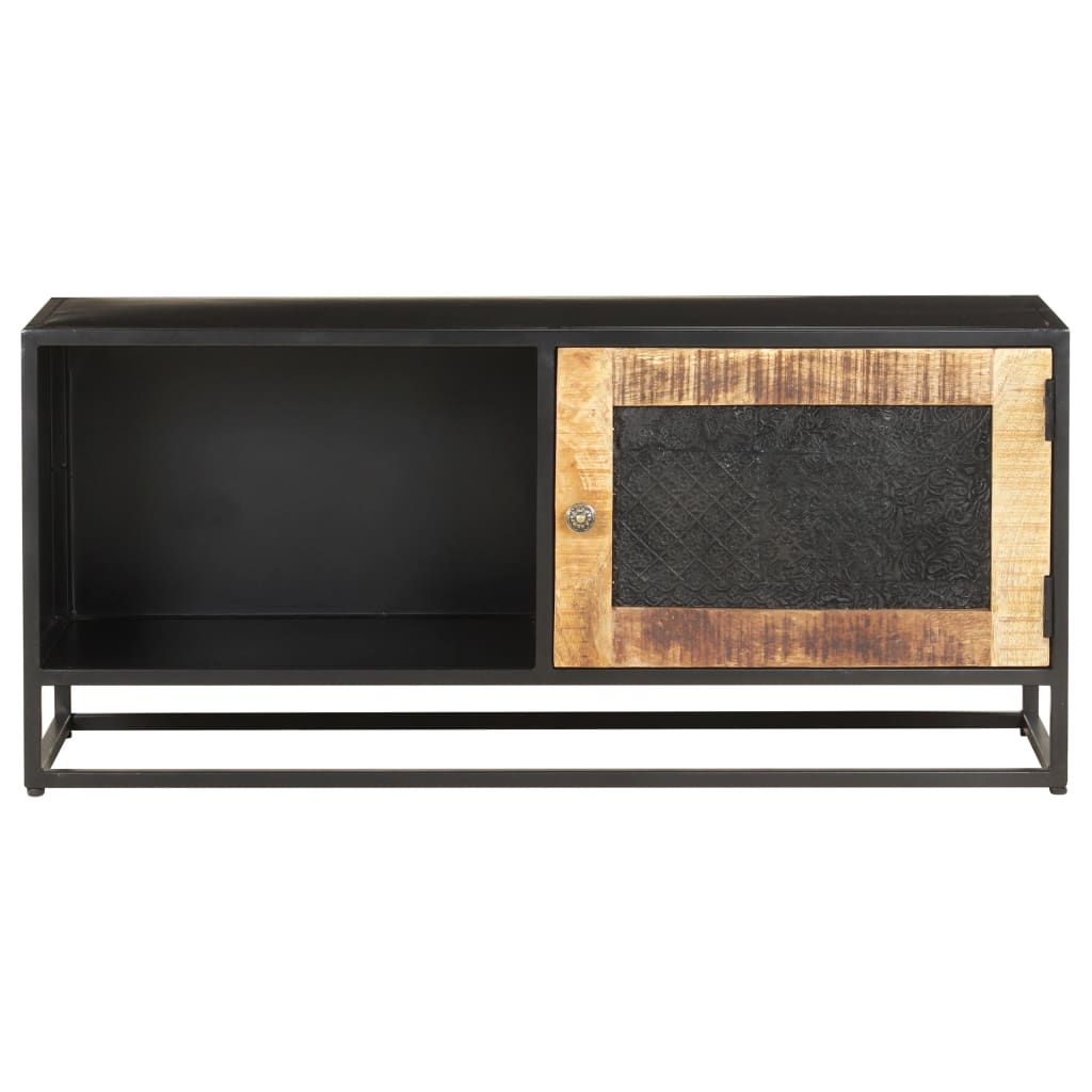 Mueble para TV de madera maciza de mango rugosa 90x30x40 cm vidaXL