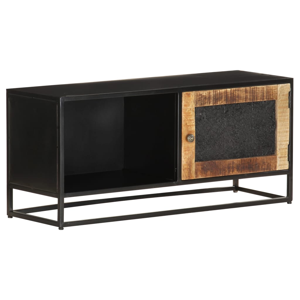 Vetonek Mueble para TV de madera maciza de mango rugosa 90x30x40 cm