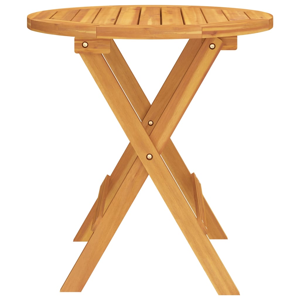 Mesa bistró de terraza madera maciza de acacia Ø46x47 cm vidaXL