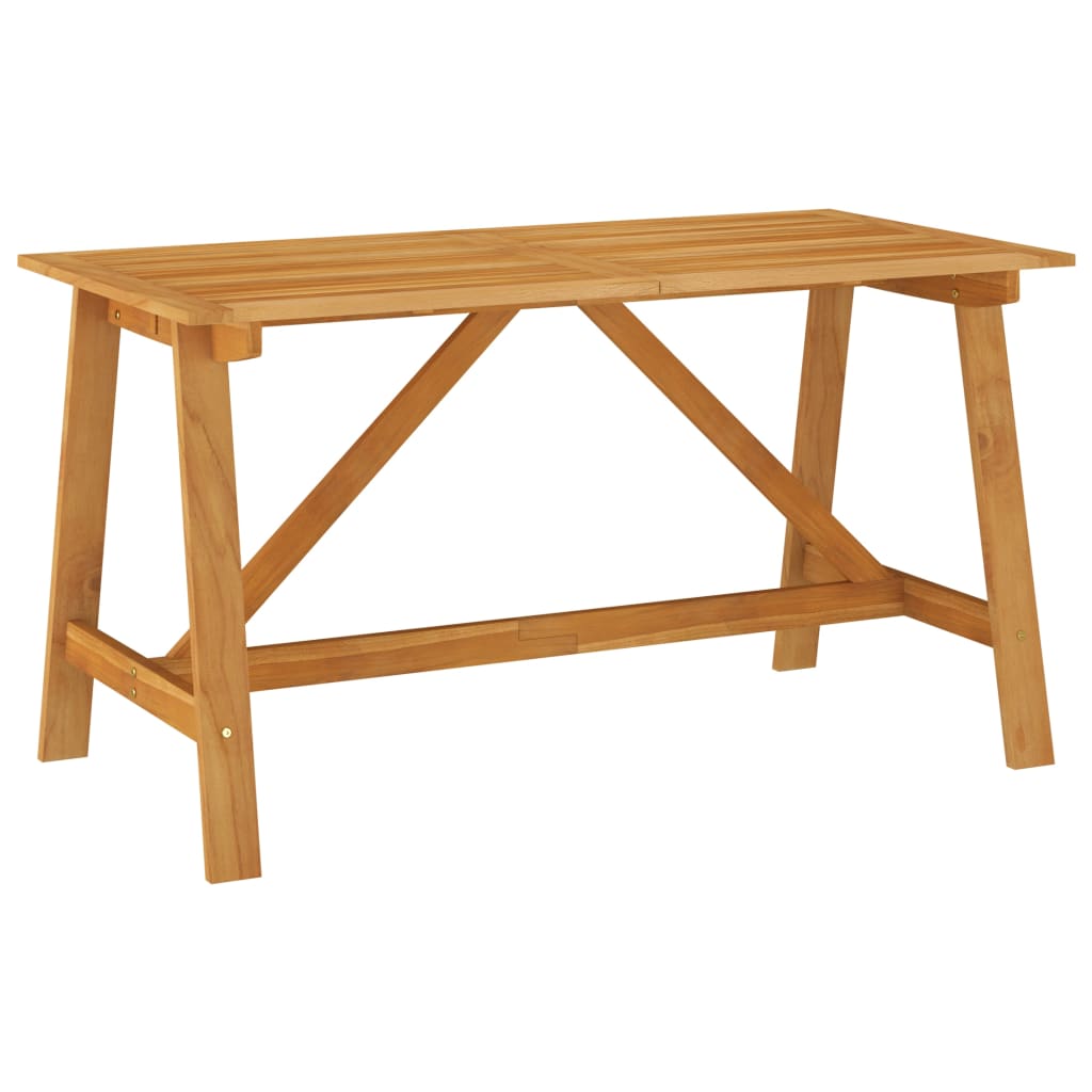 Vetonek Mesa de comedor de jardín madera maciza de acacia 140x73x73,5cm