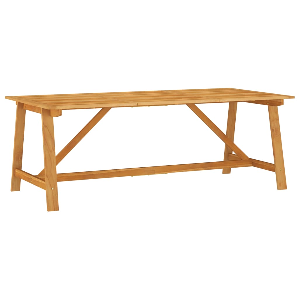 Vetonek Mesa de comedor de jardín madera maciza de acacia 206x100x74 cm