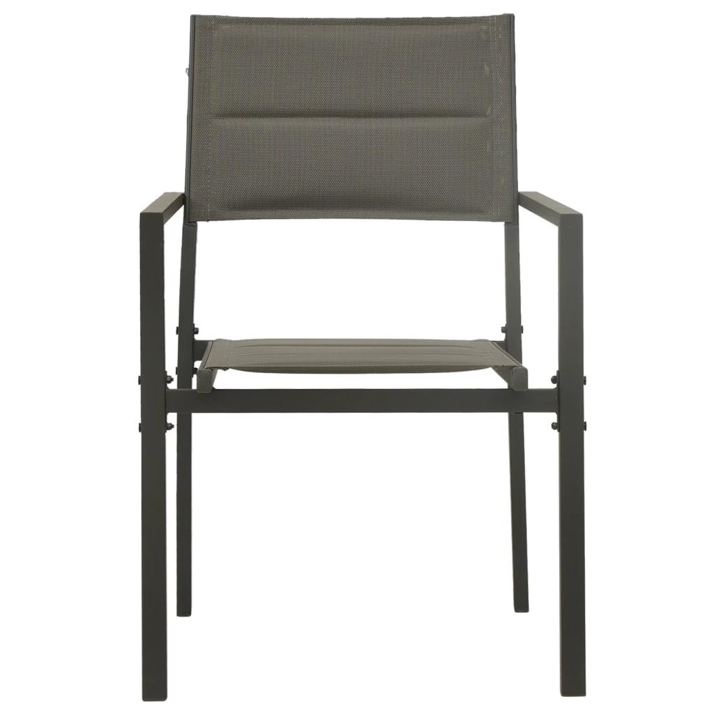 Gray and Textilene Gray and Anthracite Garden Chairs