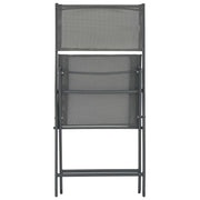 Sillas de jardín plegables 4 unidades gris acero y textileno v6194 - Vetonek