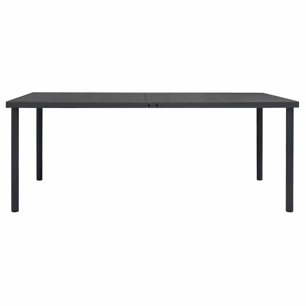 Mesa de comedor de jardín acero gris antracita 190x90x74 cm vidaXL