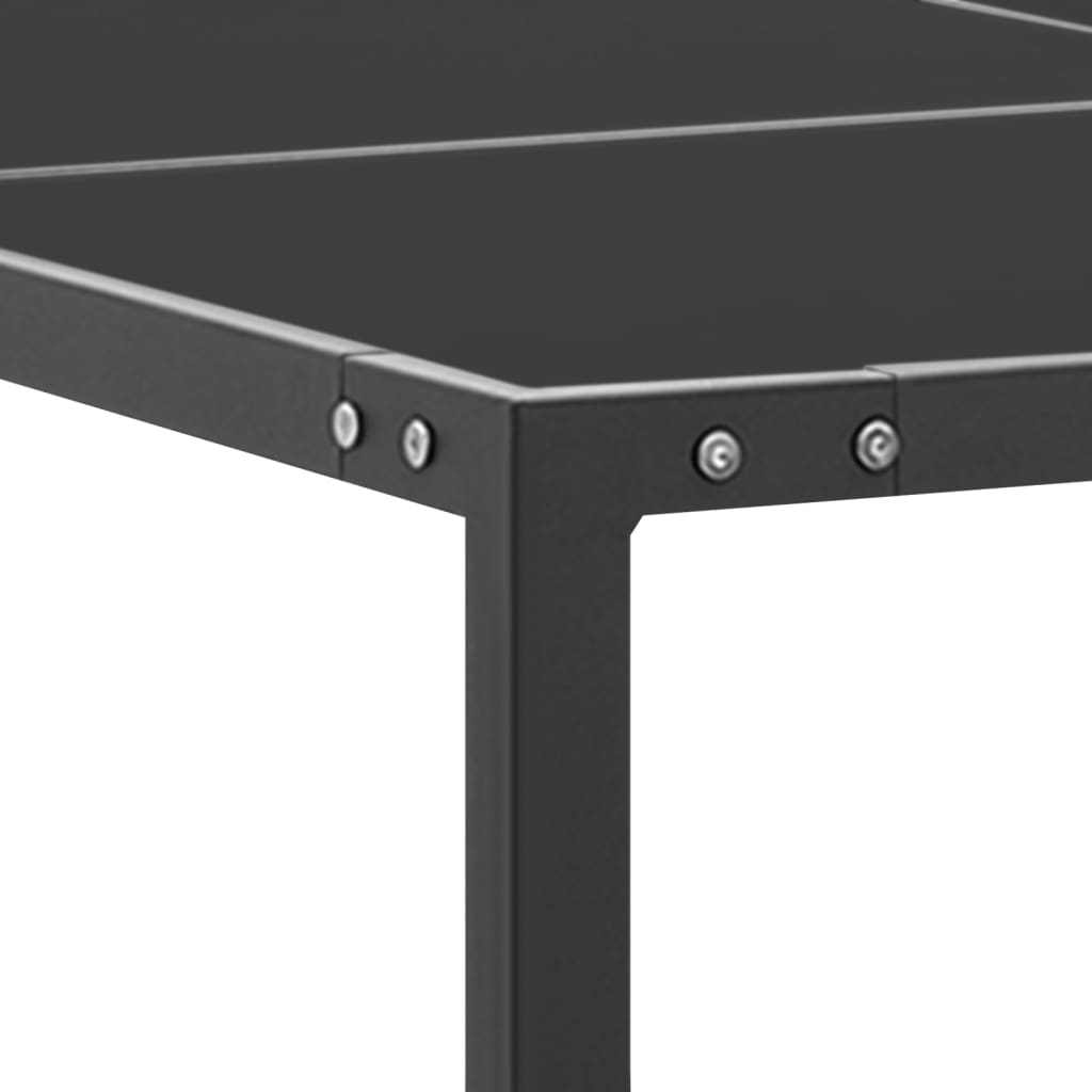 Steel and Glass Table Anthracite 130x130x72 cm