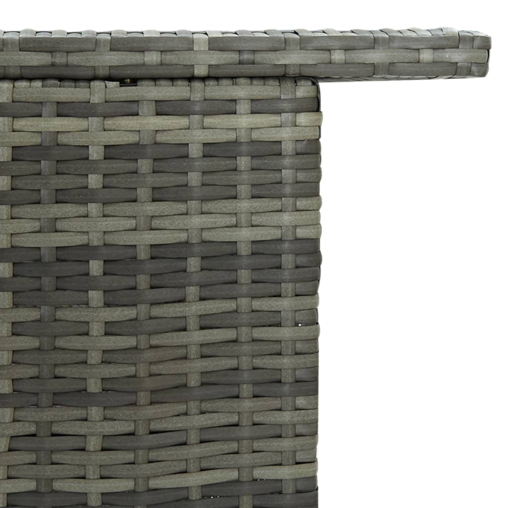 Mesa alta de jardín ratán sintético gris 120x55x110 cm vidaXL